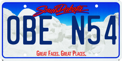 SD license plate 0BEN54