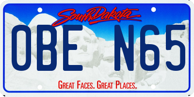 SD license plate 0BEN65