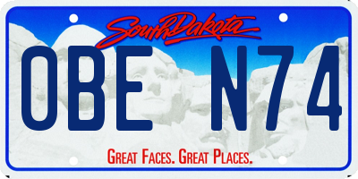 SD license plate 0BEN74