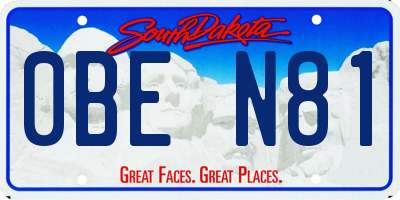 SD license plate 0BEN81
