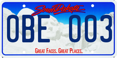 SD license plate 0BEO03
