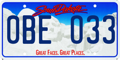 SD license plate 0BEO33