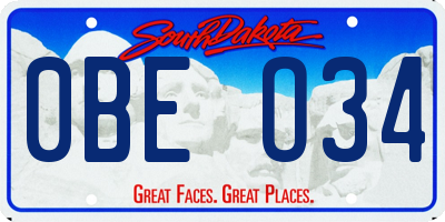 SD license plate 0BEO34
