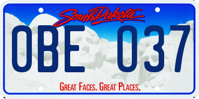SD license plate 0BEO37