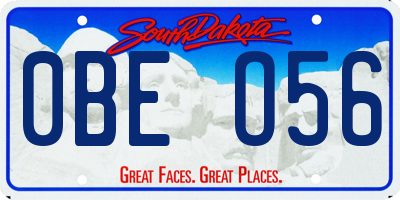 SD license plate 0BEO56