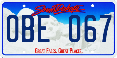 SD license plate 0BEO67