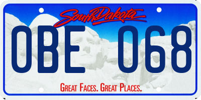 SD license plate 0BEO68