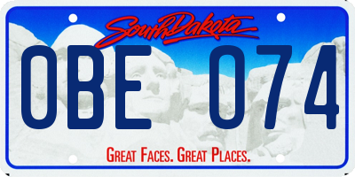 SD license plate 0BEO74