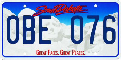 SD license plate 0BEO76