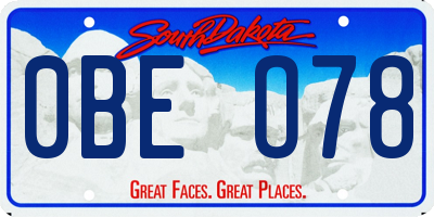 SD license plate 0BEO78