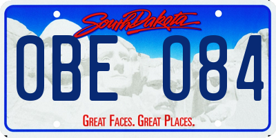 SD license plate 0BEO84