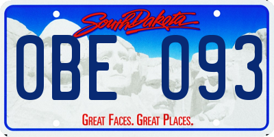 SD license plate 0BEO93