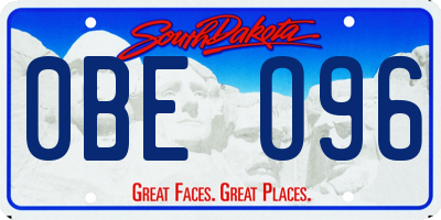 SD license plate 0BEO96