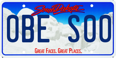 SD license plate 0BES00