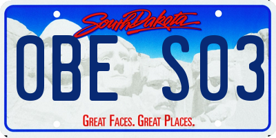 SD license plate 0BES03