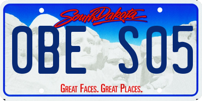 SD license plate 0BES05