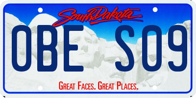 SD license plate 0BES09