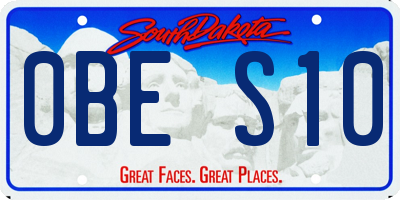 SD license plate 0BES10