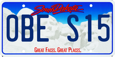 SD license plate 0BES15