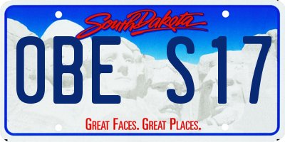 SD license plate 0BES17