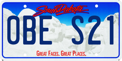 SD license plate 0BES21