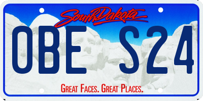 SD license plate 0BES24