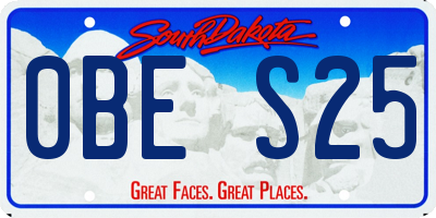 SD license plate 0BES25