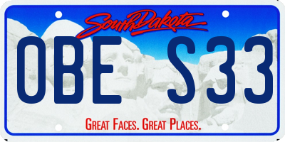 SD license plate 0BES33