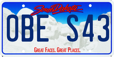 SD license plate 0BES43