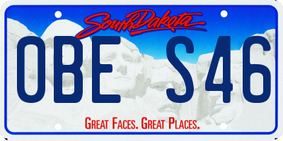 SD license plate 0BES46