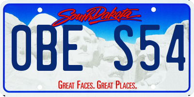 SD license plate 0BES54