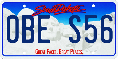 SD license plate 0BES56