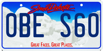 SD license plate 0BES60