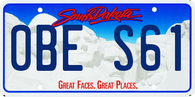 SD license plate 0BES61