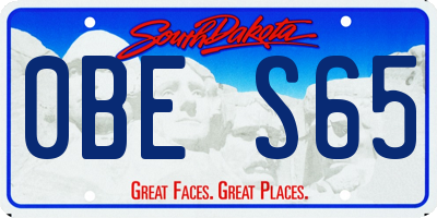 SD license plate 0BES65