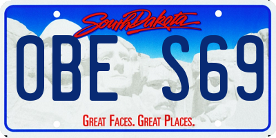 SD license plate 0BES69