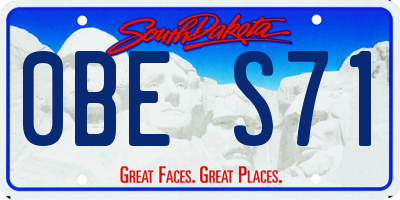 SD license plate 0BES71