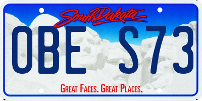 SD license plate 0BES73