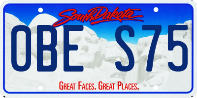 SD license plate 0BES75