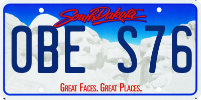 SD license plate 0BES76