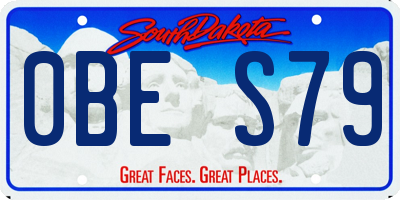 SD license plate 0BES79