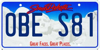 SD license plate 0BES81
