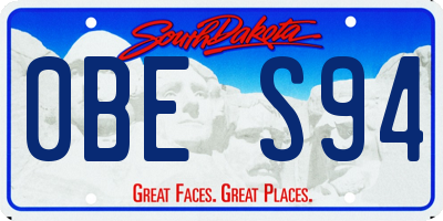 SD license plate 0BES94