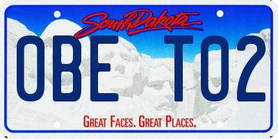 SD license plate 0BET02