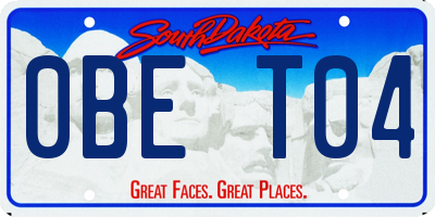SD license plate 0BET04