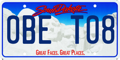 SD license plate 0BET08