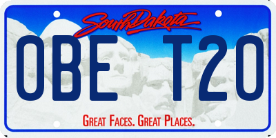 SD license plate 0BET20