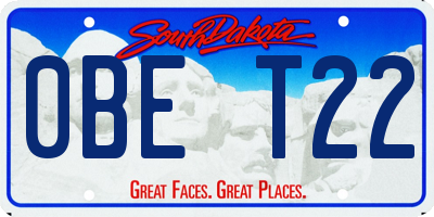 SD license plate 0BET22