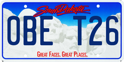 SD license plate 0BET26