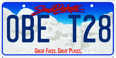 SD license plate 0BET28